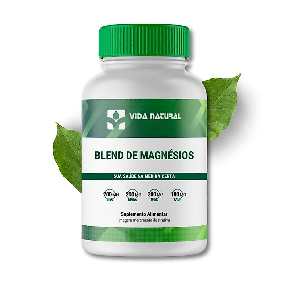 Blend De Magnésios 60 Cápsulas Para Saúde Muscular