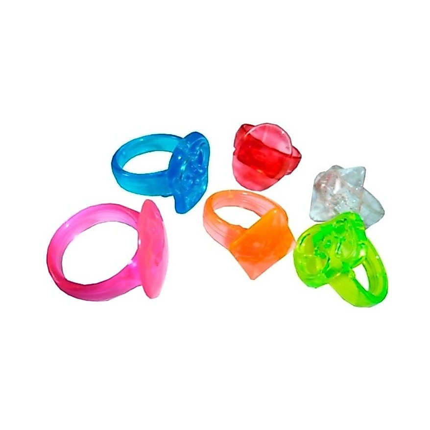 Kit com 25 Anel cristal infantil Mini Toys - para lembrancinha