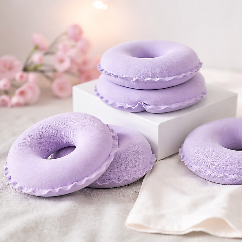 Kit 4 Rosquinhas de Amamentação Protetor 100% Algodão Macio