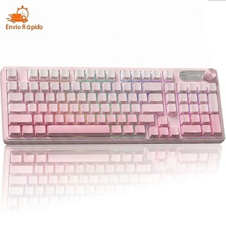 Teclado de jogo, efeito de iluminação RGB, silencioso, à prova d'água, tecla anti-fantasma, adequado para jogo/escritóri