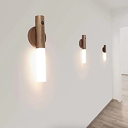 Arandela Luminária Sem Fio Par Smart Sensor de Movimento LED Lâmpada Recarregável Parede Cabeceira