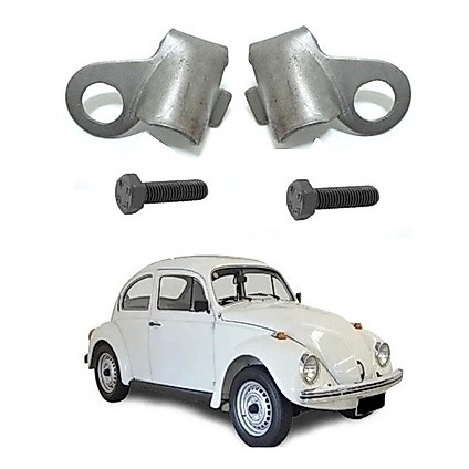Suporte + Parafusos Esquerdo + Direito Cabo Freio Mao Fusca