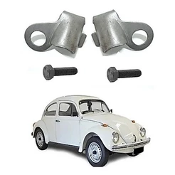 Suporte + Parafusos Esquerdo + Direito Cabo Freio Mao Fusca