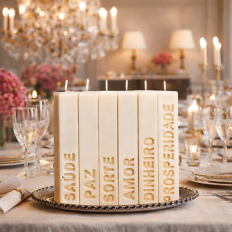 VELAS das Intenções Conjunto Completo -6 VELAS- Boas Intenções firmadas o ano todo