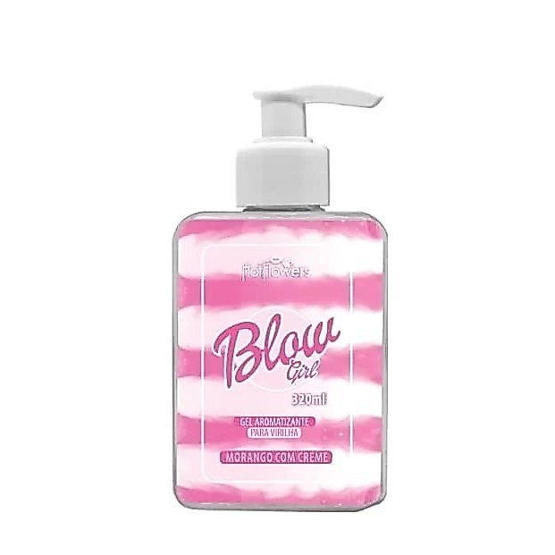 Blow Girl Gel Hidratante Beijável Morango Com Creme 320g Hidratante Corporal Sensual