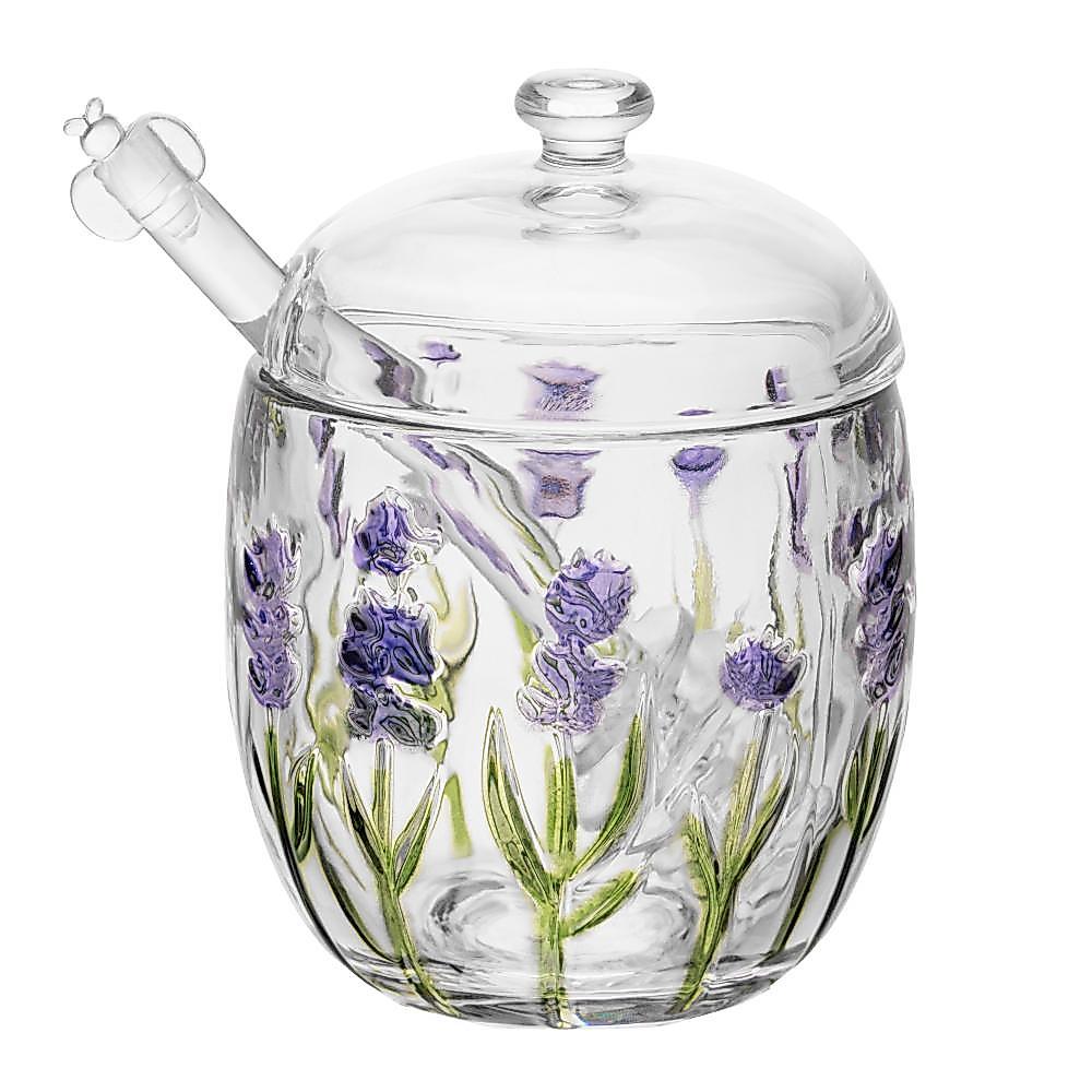 Meleira com Pegador Lyor Lavanda Hand Painting Cristal