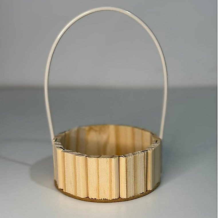 Kit 10 Cestos 13cm Cesta Fraldeira Redonda Presente Decorativo