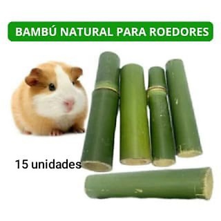 brinquedo Bambú Natural Para Roedores Porquinho Da india Hamster coelho 15 unidades