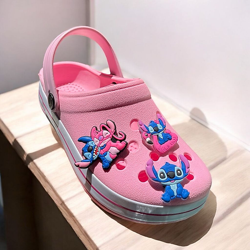 Babuche Feminino Infantil Papete Adulto Menina com Bottons Grátis Sandália Leve Menino — imagem 2 de 2