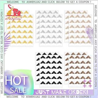 240 Peças De Cantos De Fotos Para Scrapbooking , Adesivos De Canto De Foto Dourados , Montagem Autoadesivos