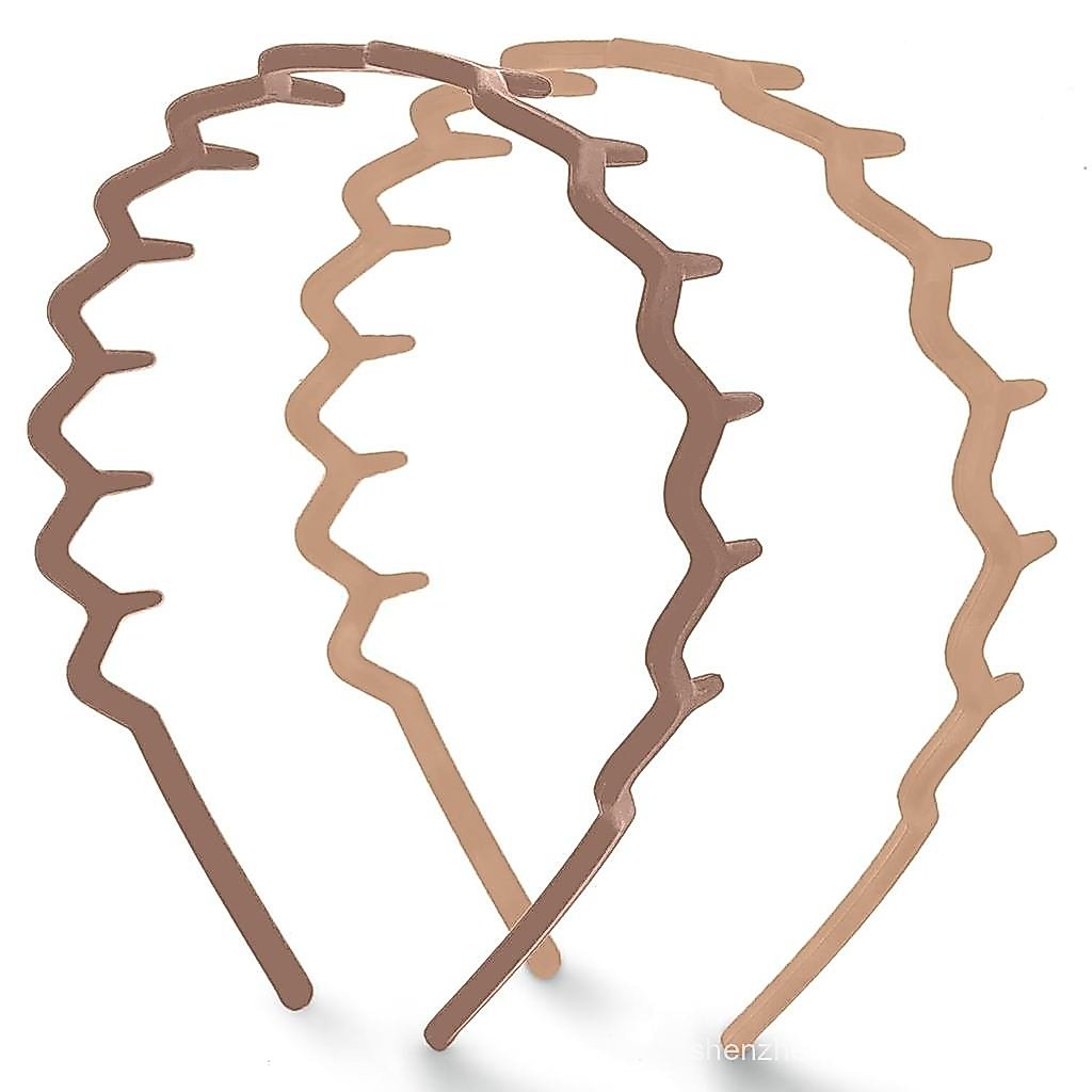 Faixas de Cabelo Zig Zag Kitsch para Mulheres – Acessórios de Moda para Penteados com Cabelo Penteado para Trás – Faixas