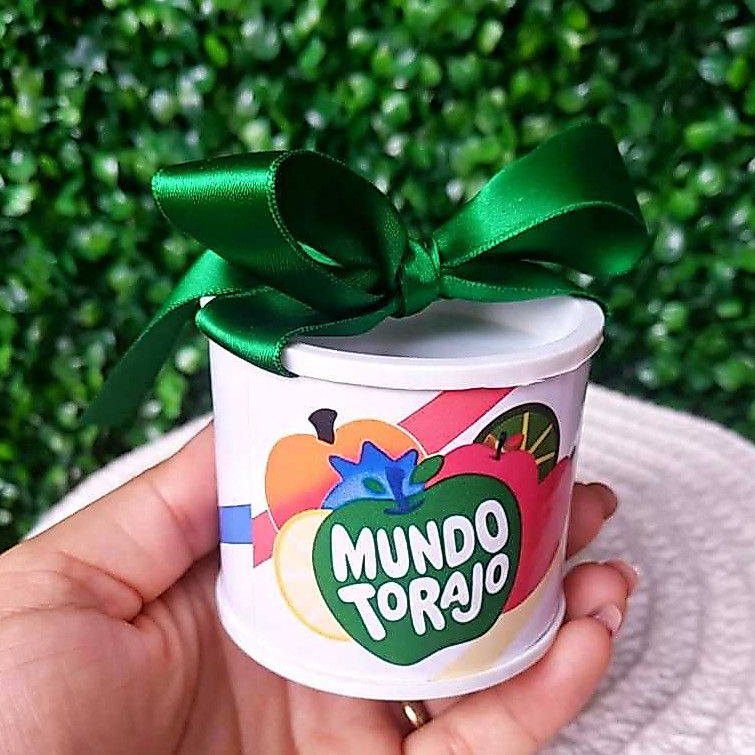 Kit mini tubolatas 5X6 personalizadas MUNDO TORAJO, ideal como lembrancinha aniversario infantil/ festa infantil.