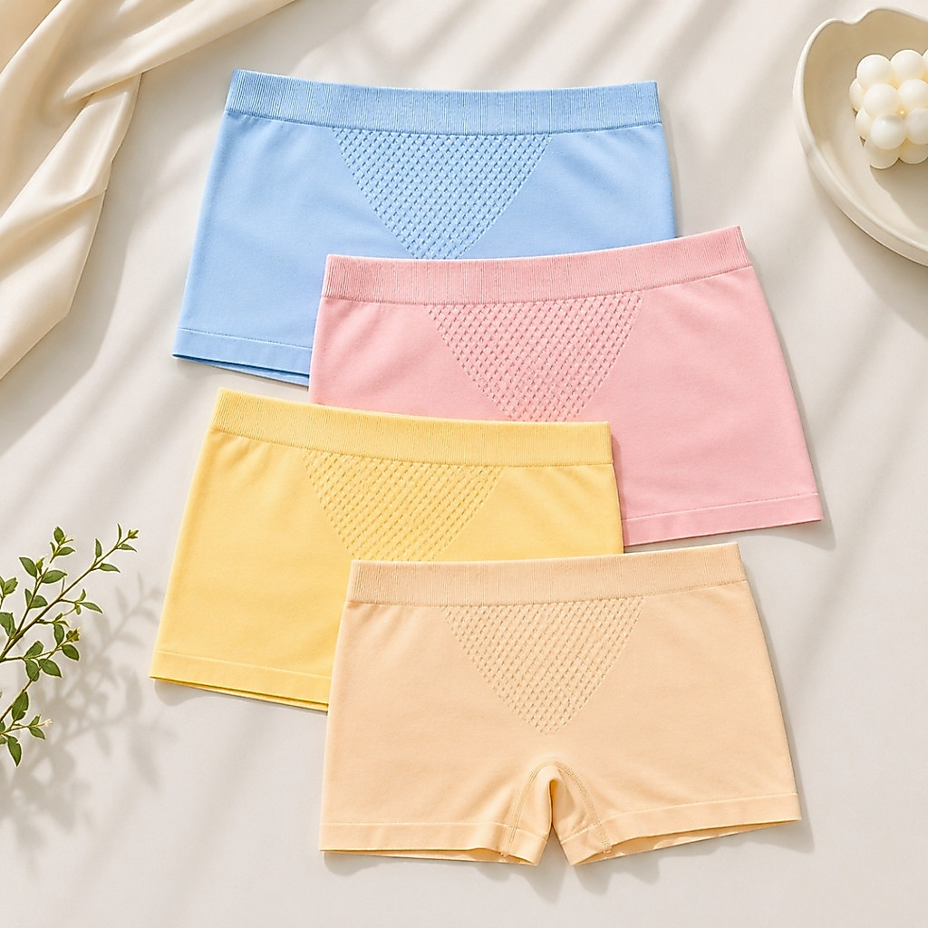 Kit 4 Calcinha Boxer Feminina Sem Costura Cueca Feminina de Microfibra Calcinha Respirável