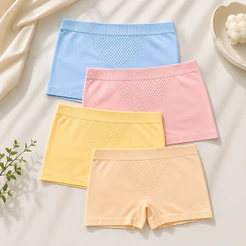 Kit 4 Calcinha Boxer Feminina Sem Costura Cueca Feminina de Microfibra Calcinha Respirável