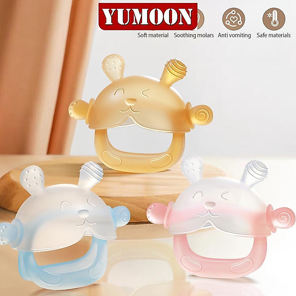 YUMOON Silicone Mordedor Criança Mastigar Brinquedos Sensoriais Anti Gota Pulso Mão Bebê Dentição Mitten Grau Alimentíci