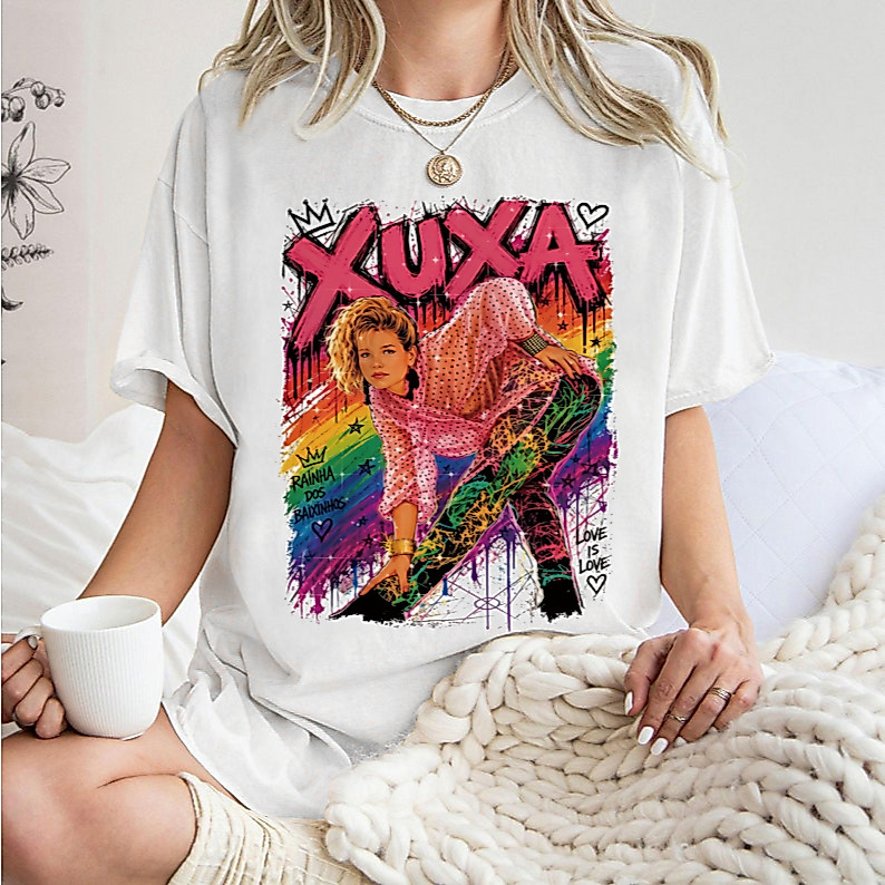 [Camiseta Premium em Algodão Puro]SISI estampas XUXA Unissex Oversized feminina masculina Blusa