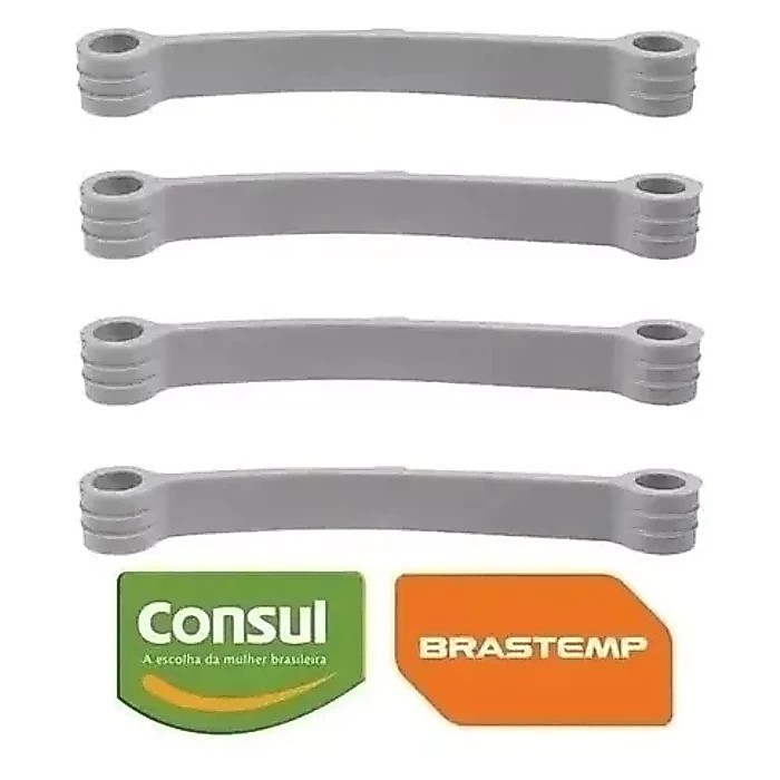 Kit 4 Tirantes Brastemp Consul brancos 7 a 12 Kg 11cm