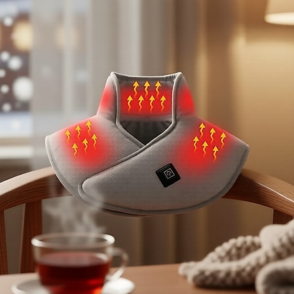 Manta de Aquecimento Elétrico com Plug USB, Proteção para Pescoço e Ombros, Multifuncional para Outono e Inverno,
