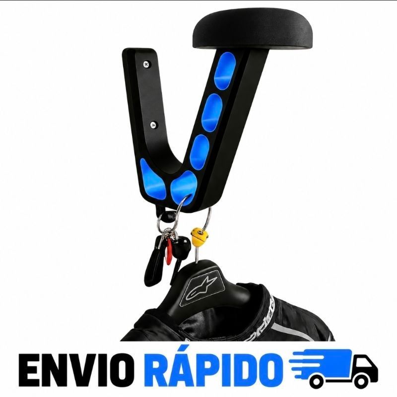 Suporte para Capacete de Moto com Gancho Reforçado para Chaves e Pequenos Acessórios