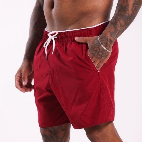 Bermuda Praia Tactel Short Mauricinho Masculino com Bolso