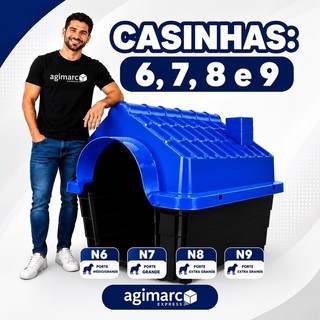 Casa Casinha Para Cachorro Plástica 6 7 8 9 Porte Médio Pequeno e Grande Extra Grande Big Proteção
