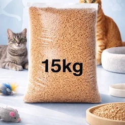 Granulado Higiênico Premium 15kg Para Gatos – Madeira Biodegradável