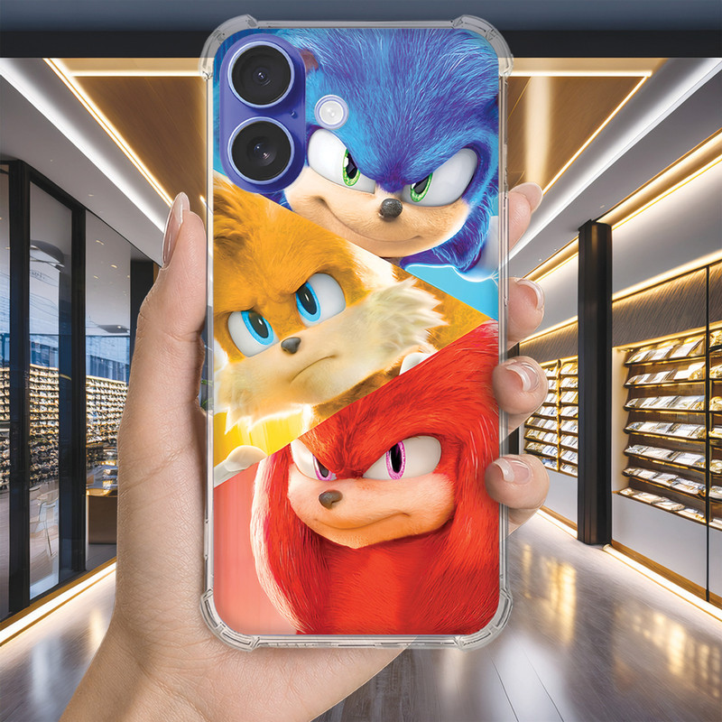 Capa Capinha IPHONE 17 PRO MAX 16 15 14 13 Anti-impacto Personalizada gamer SONIC (4154)