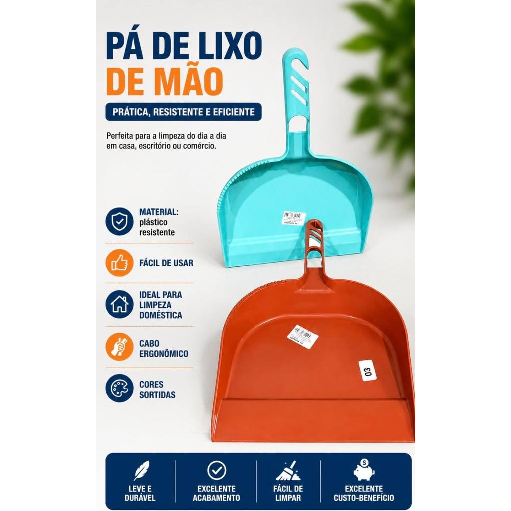 Kit Pá de Lixo Multiuso 2,3 e 5 Unidades