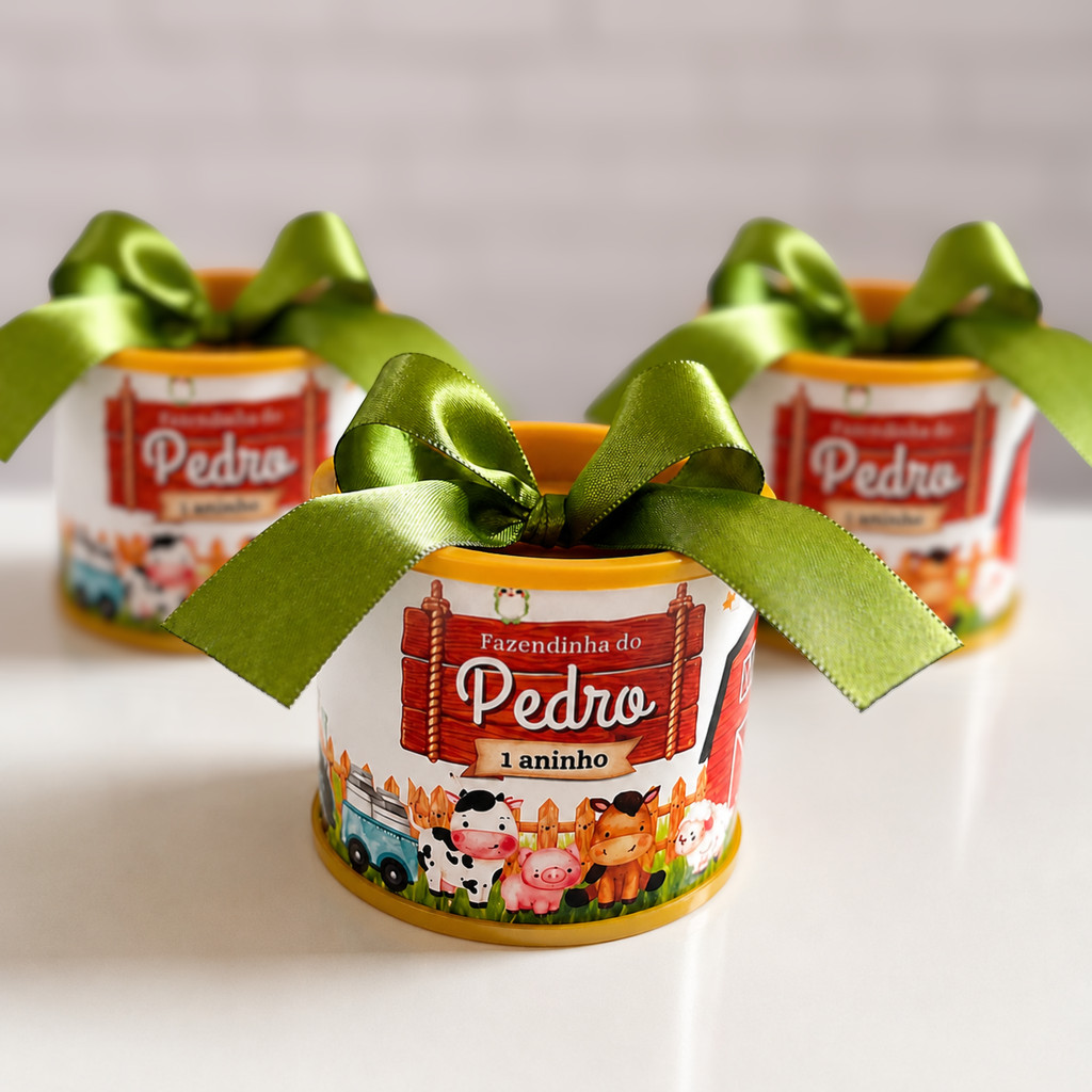 Kit Tubolata Personalizada 5x6-Fazendinha menino-Lembrancinha de aniversário- Fazemos todos os temas