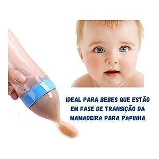 Mamadeira com Colher Dosadora 90ml Introdução Alimentar Mais Fácil Limpa e Segura Fase De…