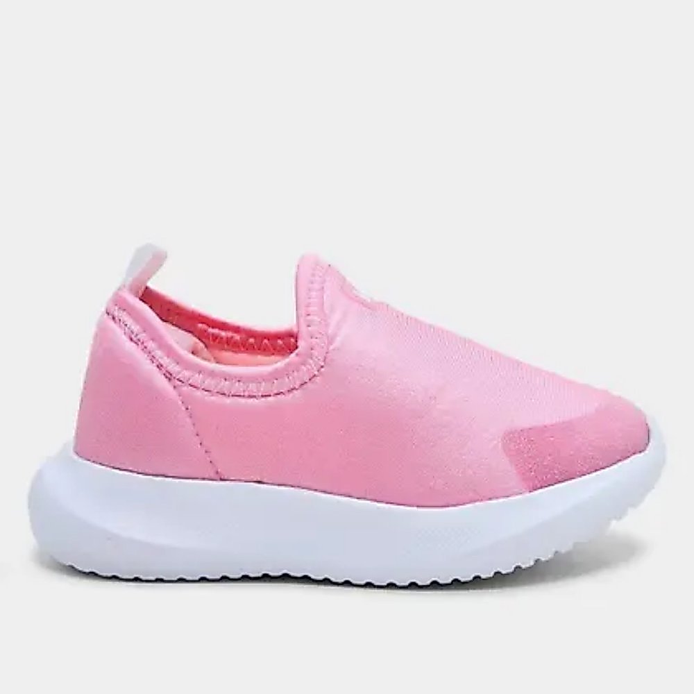 Tênis Meninas Infantil Flash Bibi Glitter Escola Casual - Rosa