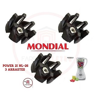 3x Arraste do Copo Liquidificador Mondial Power 2i NL-26 Easy Power L-550 e Premium L-51 L-53 L-55