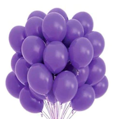 50~250 Balão Número 7 Bexiga Para Festa Aniversário ROXO (CHOCO)