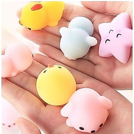 Kit De 10 Peças Squishy Bichinhos Macio Anti Stress de Apertar cores aleatoria