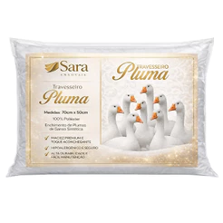 Travesseiros Penas E Plumas De Ganso Antialérgico Antiacaro