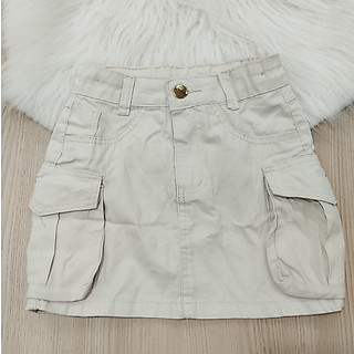 Saia Cargo Jeans Bege Saia Jeans Preta Saia Verde Militar Saia Cinza Feminina Juvenil com Bolso
