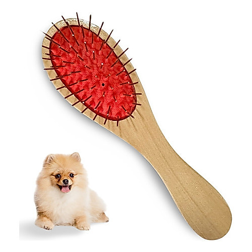 Escova Para Pet Sem Bolinha Pente Madeira Pelo Cachorro