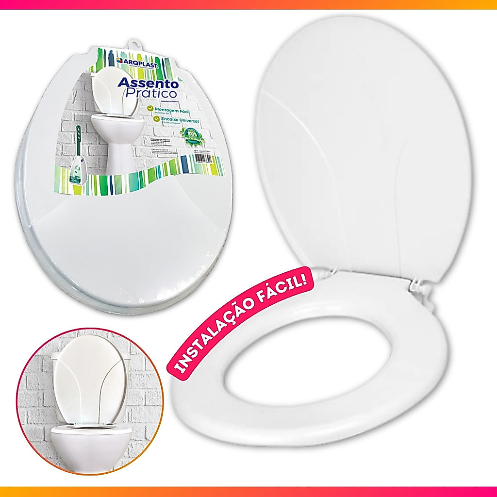UNIVERSAL Assento Sanitário Oval Branco ULTRA Resistente 25577 TOY - Promoção