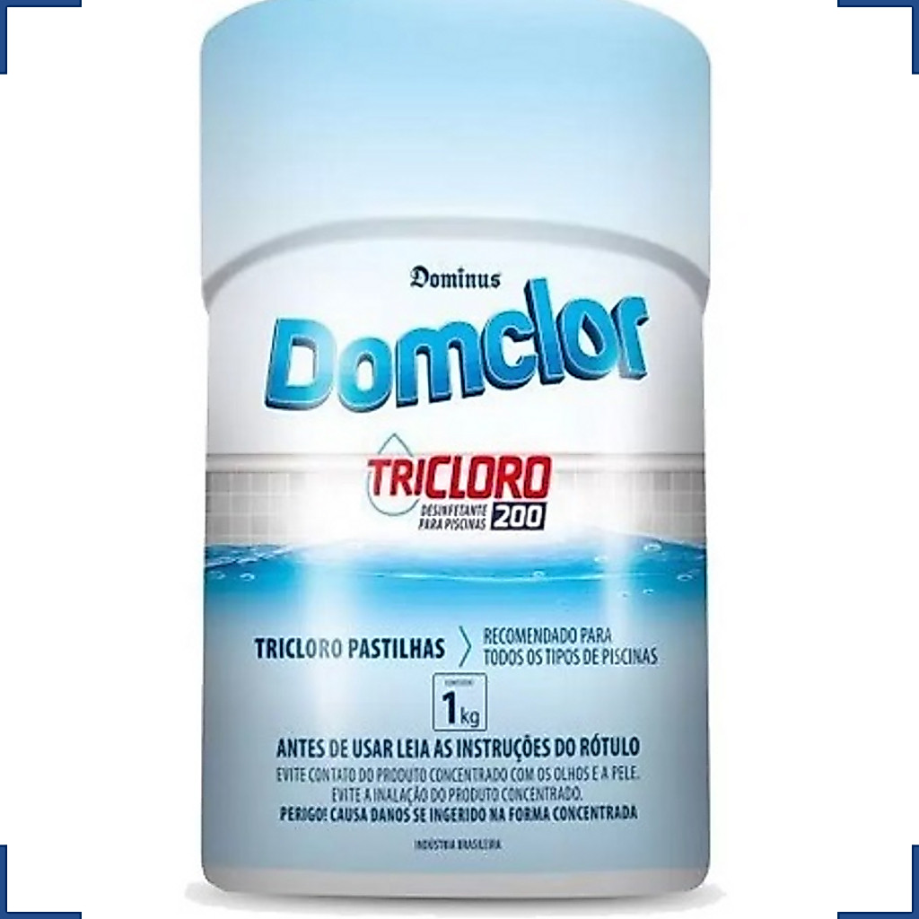 PASTILHA DE CLORO PARA PISCINA REFIL 5 UNIDADES DOMCLOR 1kg