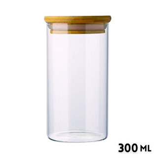 Pote Hermético Vidro Borossilicato 300ml Tampa Madeira