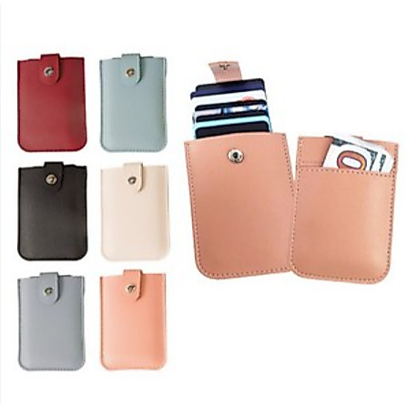 Luva De Cartão De Couro De Grande Capacidade, Bolsa De Armazenamento Para Cartão，5 Cartões