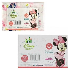 Pano De Boca Babete Minnie Disney - Kit C/ 3 Unidades