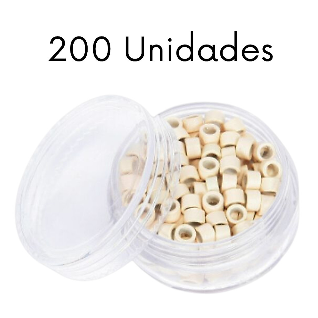 Kit Com 200 Unidades Micro Rings Nano Para Mega Hair - Cabelo - Microlink 4mm