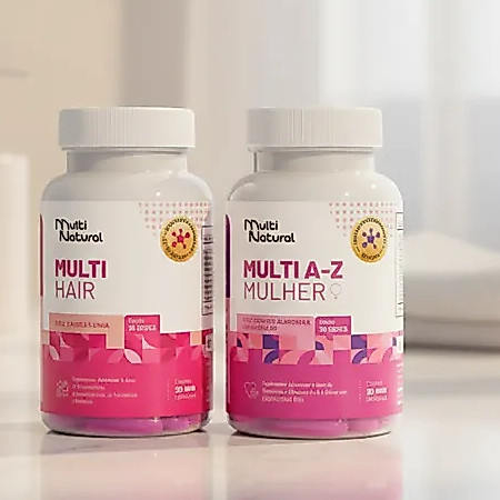 Kit Colágeno Hidrolisado Multi Hair + Multi A a Z Mulher Completo PREMIUM - Multi Natural