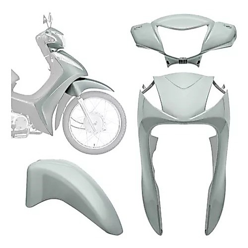 KIT Plástico Biz 125 Ks/Es 2012 Prata Ibiuna