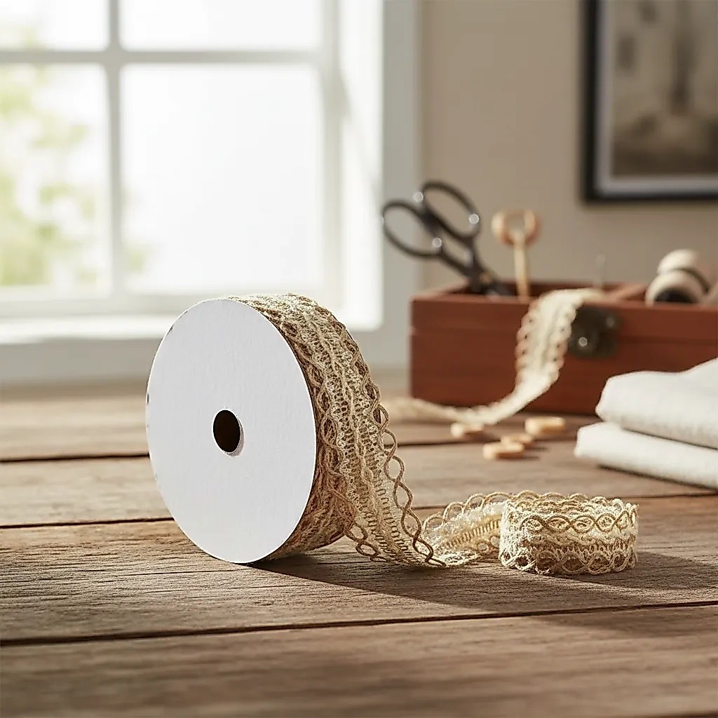 Fita De Juta 4Cm X 9M Cru Poliéster Para Decoração Alta Qualidade Ótimo Custo-Benefício
