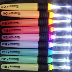 1Pc Conjunto De Agulhas Luminosas De Tricô Crochê De 2,5-6,5mm Bricolagem Acessórios
