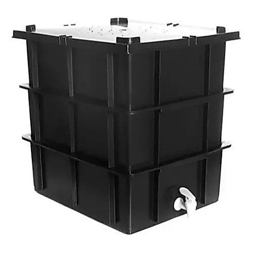 Composteira Doméstica 45 Litros Preta 3 Módulos Compostagem