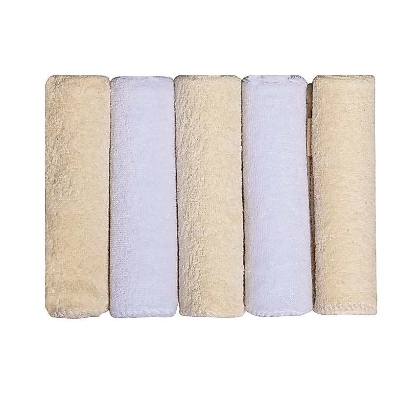 Kit Toalha De Boca Papi Karinho Lisa Amarelo - 05 Peças