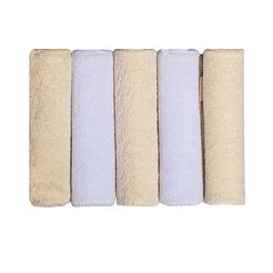 Kit Toalha De Boca Papi Karinho Lisa Amarelo - 05 Peças